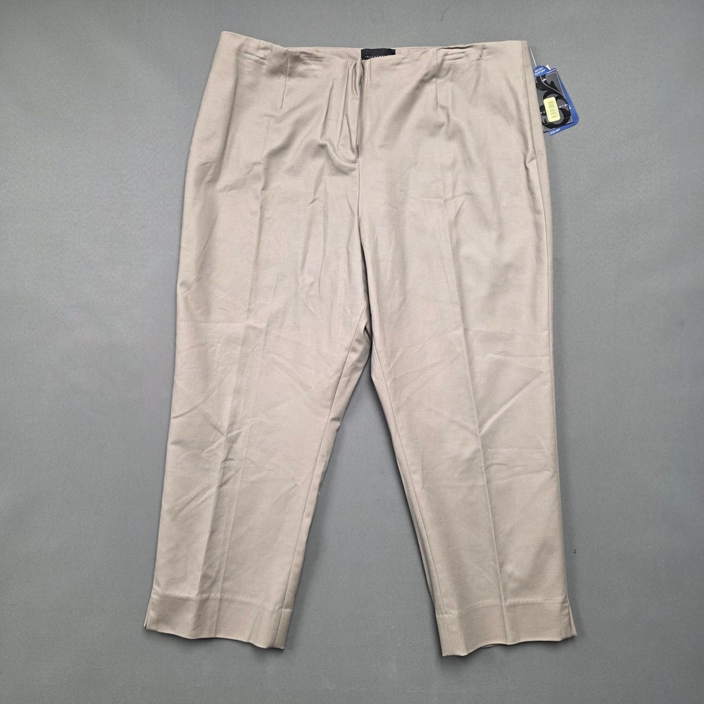 Investments Secret Support Khaki Crop Pants Tummy Control Size 18 NWT